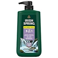 5 in 1 Body Wash for Men, Men's Body Wash, Smell Fresh and Clean for 24 Hours, Conditions and Cleans Body, Face, and Hair, Made with Biodegradable Ingredients, 30 Oz Pump