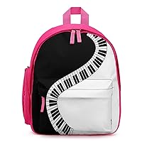 Yin Yang Piano Keys Cute Printed Backpack Lightweight Travel Bag for Camping Shopping Picnic
