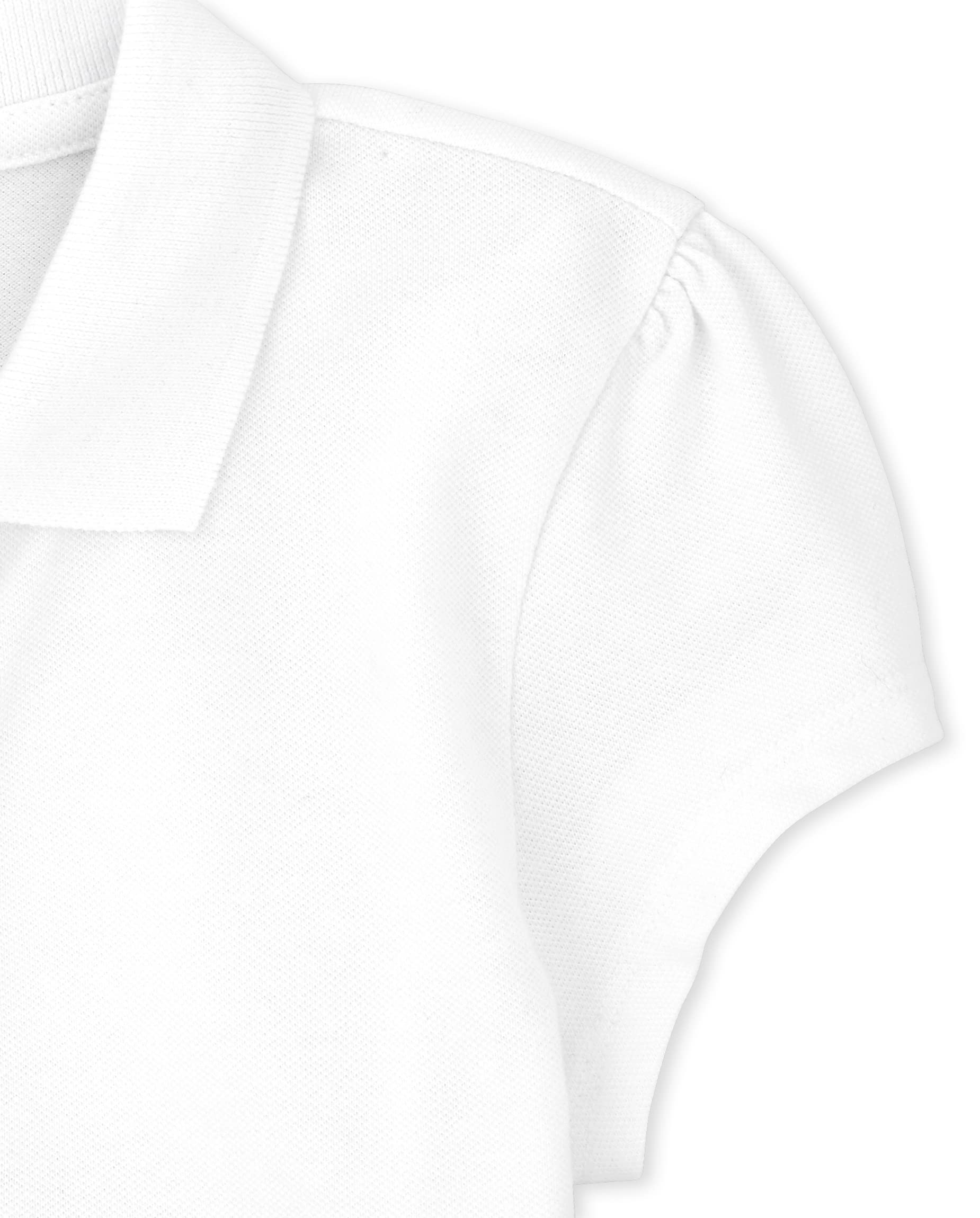 The Children's Place Girls' Short Sleeve Ruffle Pique Polo