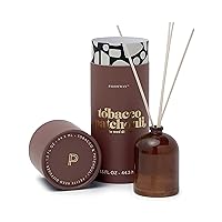 Paddywax Petite Collection Scented Oil Reed Diffuser, Mini - 1.5-Ounce, Brown-Tobacco Patchouli