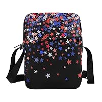 Star Usa Flag Messenger Bag for Women Men Crossbody Shoulder Bag Crossbody Purse Bag Messenger Shoulder Bag with Adjustable Strap for Workout Traveling Casual Cycling