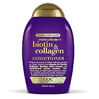 OGX Extra Strength Biotin and Collagen Conditioner, 13 fl oz, Sulfate-Free, Thicker, Fuller Hair