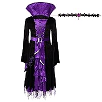 Witch Costume Fairytale Witch Deluxe Set Fancy Party Dress Up for Girls - L