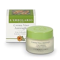 L'Erbolario - Anti-Wrinkle Face Cream - Restores Tone and Elasticity - with Marigold, Carrot and Ginseng, 1 oz