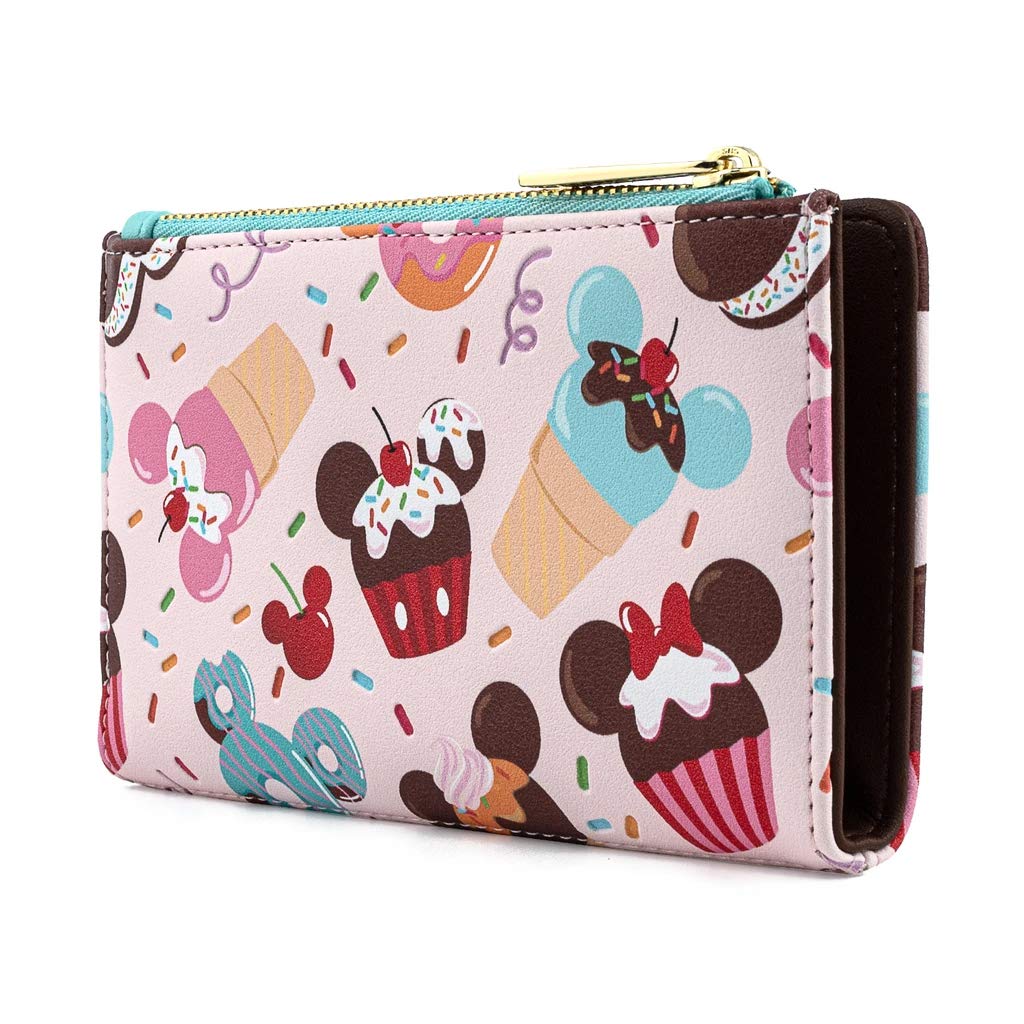 Loungefly Disney Mickey and Minnie Mouse Sweets Flap Wallet