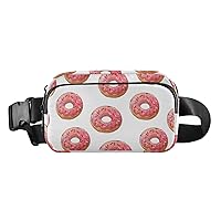 Glazed Donuts Fanny Packs for Women Men Belt Bag with Adjustable Strap Fashion Waist Packs Crossbody Bag Waist Pouch for Running