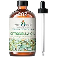 EVOKE OCCU Citronella Essential Oil 4 Oz, Pure Citronella Oil for Skin Hair Diffuser Spray Roll On- 4 FL Oz