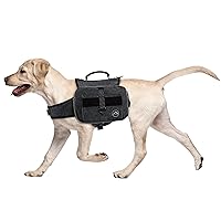 Dog Backpack, Dog Hiking Backpack, Hound Saddle Bag for Large Dog with Side Pockets & Adjustable Strap