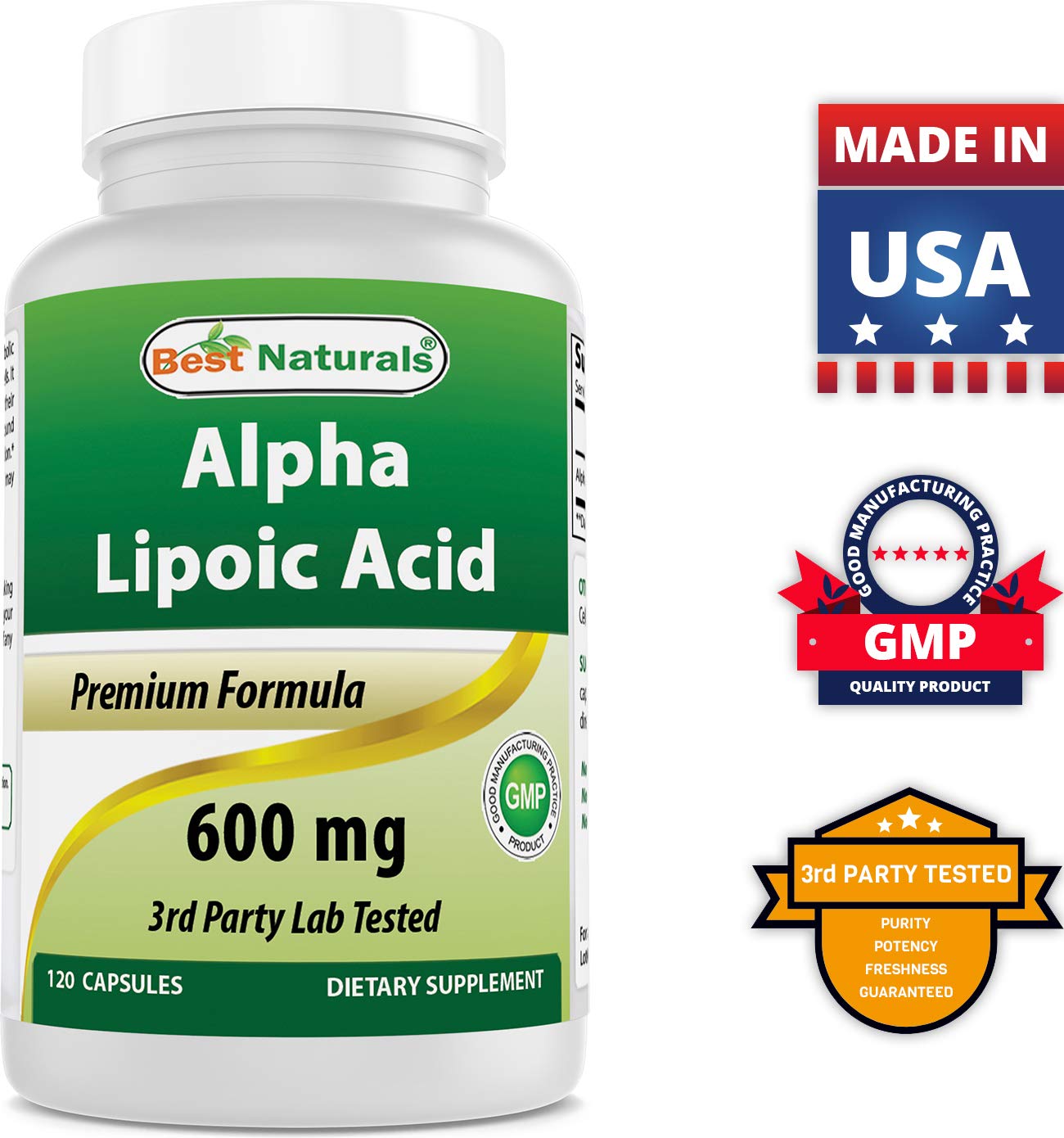 Best Naturals Alpha Lipoic Acid 600 mg & NAC N-Acetyl-Cysteine 600 mg