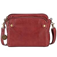 Leather Crossbody Handbags | 3 Layers Sling Bag for Women - Cell Phone Purse for Women, Mini Messenger Shoulder Handbag Purse Purse Satchel Shoulder Bag iyoki