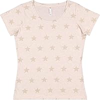 Ladies Combed Ringspun Cotton Five Star Scoop Neck Tee (3629)