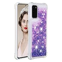 Case for Galaxy S21 Ultra,Gradient Bling Sparkle Moving Glitter Quicksand Crystal Phone Case with Anti-Fall Angle for Samsung Galaxy S21 Ultra 5G 6.8