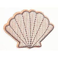 Nipitshop Patches Pink Shellfish in The sea Shell Pearl Mermaid Cartoon Kids Embroidered Iron On Patch for Clothes Backpacks T-Shirt Jeans Skirt Vests Scarf Hat Bag