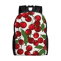 Laptop Backpack 16.1 Inch with Compartment Red Cherries Laptop Bag Lightweight Casual Daypack for Travel
