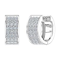 1/2 Carat Diamond Huggies Earrings in 10K Gold Mothers Day Special