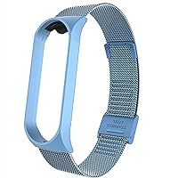 Milanese Watchband for Mi Band 4 3 Series Accessorie Stainless Steel Metal Strap+Case Women Men Replacement Band Bracelet (Color : 5)