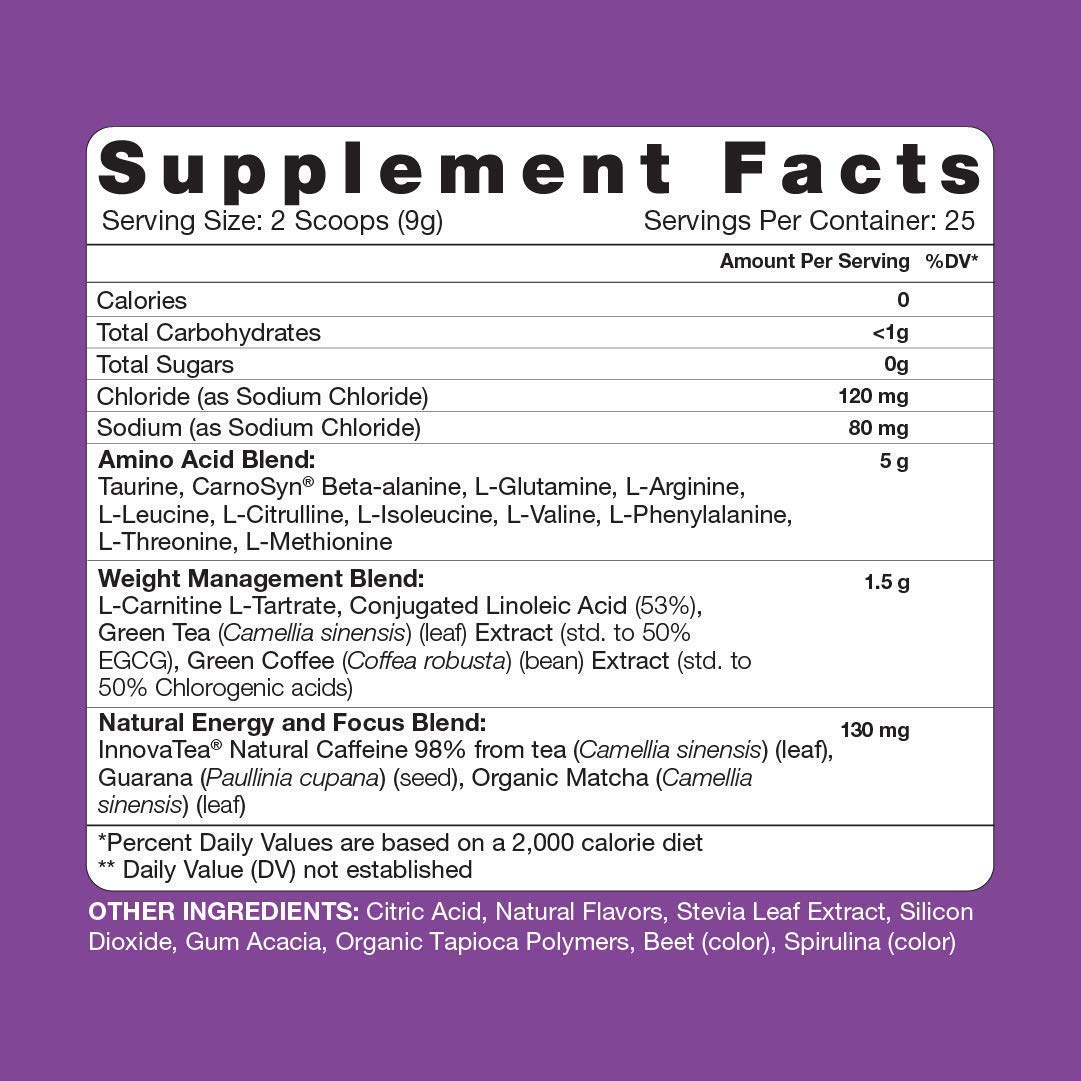 RSP NUTRITION Vegan AminoLean Pre Workout Energy (Acai 25 Servings) with TrueFit Vegan Protein Powder (Creamy Vanilla 2 LB)