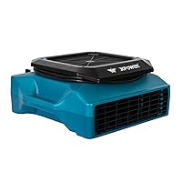 XPOWER PL-700A Low Profile Air Mover, 1/3 HP,Blue