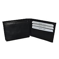 LB LEATHERBOSS Boys Slim Compact Flap Id and Money Pocket Wallet - Christmas Special (Black)