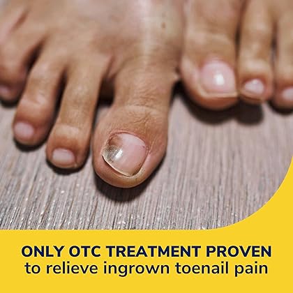 Dr. Scholl's Ingrown Toenail Pain Reliever, 0.3oz // Medicated Gel Softens Nails for Easy Trimming and Foam Ring and Bandage Protect the Affected Area