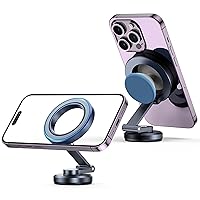 APPS2Car Fits MagSafe Car Mount, Foldable Metal Magnetic Car Phone Mount, Stick On Cell Phone Holder for Car Dash Dashboard MagSafe Accessories for iPhone 15 14 13 12 Pro Max Plus Mini MagSafe Case