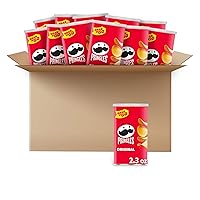 Pringles Potato Crisps Chips, Lunch Snacks, Office and Kids Snacks, Grab N' Go, Original (12 Cans)