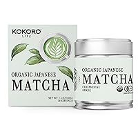 KOKORO Ceremonial Grade Matcha Green Tea Powder - Authentic Japanese - Premium (1.41 Ounce)