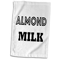 3dRose Tory Anne Collections Quotes - Print of Saying Almond Milk - Towels (twl-221431-1)