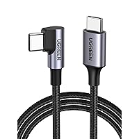 Right Angle USB C to USB C Cable,60W 2-Pack Type C Cable 90 Degree for iPhone 15/15 Plus, MacBook Pro 2020, iPad Pro 2022/ Air 4/Mini 6, Samsung Galaxy S24/S23/S22, Switch, Pixel, 3.3FT