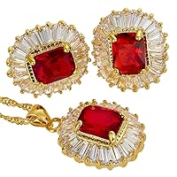 RIZILIA Jewellery Set Pendant with 18