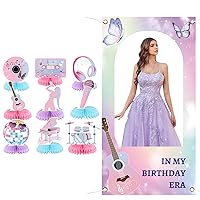 Popular Birthday Party Decorations Music Super Star Party Honeycomb Centerpieces Guitar Themed Party Decorations for Girls Birthday Era Fans Celebration Party Supplies