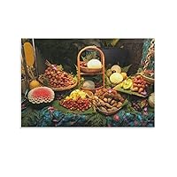 Posters Modern Art Various Fruits in Vietnam Kitchen Wall Art Food Still Life Art Poster Canvas Painting Posters And Prints Wall Art Pictures for Living Room Bedroom Decor 08x12inch(20x30cm) Unframe-