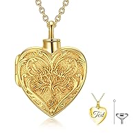 Flower Cremation Jewelry for Ashes, Silver/Gold Sunflower/Butterfly Urn Necklace for Ashes, Cherish Memories Cremation Locket Jewelry