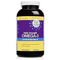 InnovixLabs Triple Strength Omega-3 Fish Oil, Concentrated 900 mg Omega-3 per Pill, Burpless Enteric Coated, Gluten-Free, High EPA & DHA for Heart, Brain & Joints, IFOS 5-Star Certified, 200 Capsules