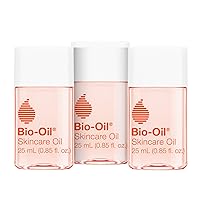 Bio-Oil Skincare Oil Serum for Scars and Stretch Marks, Body and Face Moisturizer, Dermatologist Recommended, Non-Comedogenic, Travel Size, For All Skin Types, Vitamin A, E, 0.85 oz, Pack of 3