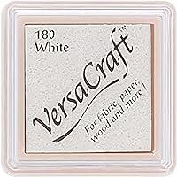 Tsukineko Small Size VersaCraft Fabric and Home Decor Crafting Pigment Inkpad, White