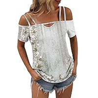 Sexy Off The Shoulder Tunic Tops Trendy Short Sleeve Plus Size T Shirts Casual Summer Vintage Floral Slip Blouses