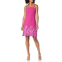 Betsey Johnson Women's Scuba Crepe Embroidered a Line Dress