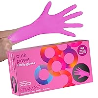 Pink Gloves Disposable Latex Free XL – Pink Nitrile Gloves xl, Nitrile Disposable Gloves xl, Tattoo Gloves xl Gloves Disposable Latex Free, xl Nitrile Gloves xlarge, Cleaning Gloves – 100p