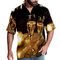 Hawaiian Shirt for Men, Men's Casual Button-Down Shirts, Big and Tall Hawaiian Shirts for Men, Jellyfish Sea Animals