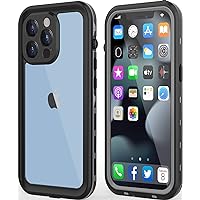 Design for iPhone 13 Pro Max Waterproof Case, Shockproof Dustproof Phone Case for iPhone 13 Pro Max with Screen Protector, Full Body Protective case for iPhone 13 Pro Max Cover 6.7'' (Black)