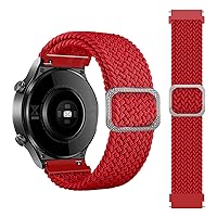 Nylon Braided Solo Loop Strap for 20mm 22mm Universal Bracelet Watchband Please Confirm The Width When Purchasing (Color : Red, Size : 22mm Universal)
