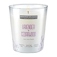 Lavender and Cedarwood Single-Wick Aromatherapy Candle with 50 Hours of Burn Time, 9 oz. Jar, Off White