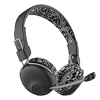 JLab JBuddies Play Gaming Wireless Kids Headset, Black, 22+ Hour Bluetooth 5 Playtime 60ms Super-Low Latency for Mobile Gameplay, Retractable Boom Mic, AUX Cord Compatible w/Gaming Consoles