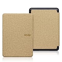Case for 6.8” Kindle Paperwhite 11th Generation 2021- Premium Lightweight PU Leather Book Cover with Auto Wake/Sleep for Amazon Kindle Paperwhite 2021 Signature Edition E-Reader, Solid Color,Gold