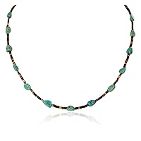 $230Tag Certified Silver Navajo Natural Turquoise Native American Necklace 25258 Made by Loma Siiva