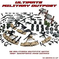 Trendyz Ultimate Military Army Outpost Weapon Pack Toy for Custom Bricks Minifigures
