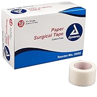 Dynarex Paper Surgical Tape, 1 x 10 Inch, 12 Count