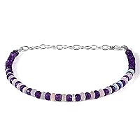 Amethyst Bracelet, Amethyst and Opal Bracelet, Amethyst Dainty Beaded Natural Mix Gemstone Jewelry Bracelet, Opal Beads Bracelet