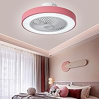 Ceilifan Lights with Remote Control Fan Light Ceilifans with Lights and Remote for Bedrooms Ceilifans Withps Silent in Lighti3 Speeds Timer/Pink